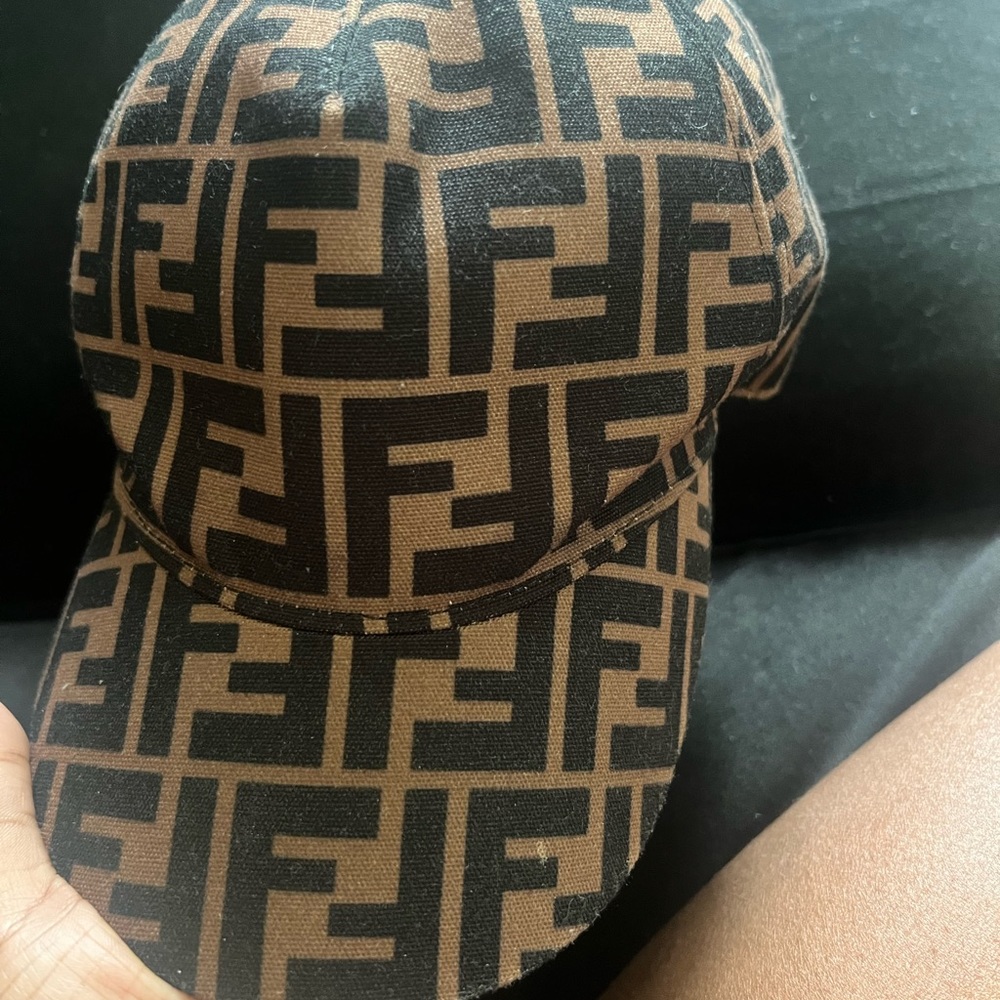 Fendi Hat With Red Trim